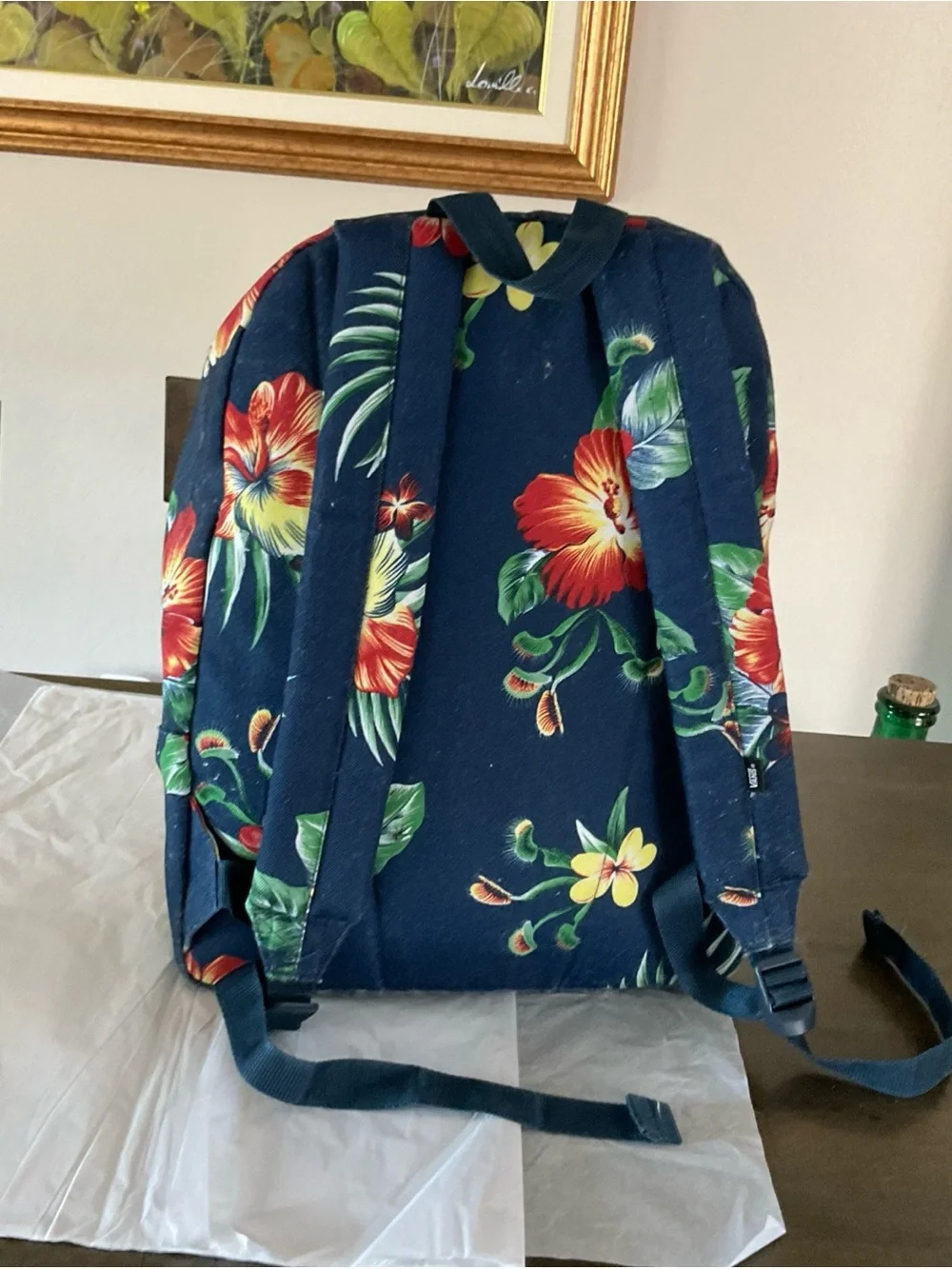 Vans Blue Tropical Print backpack